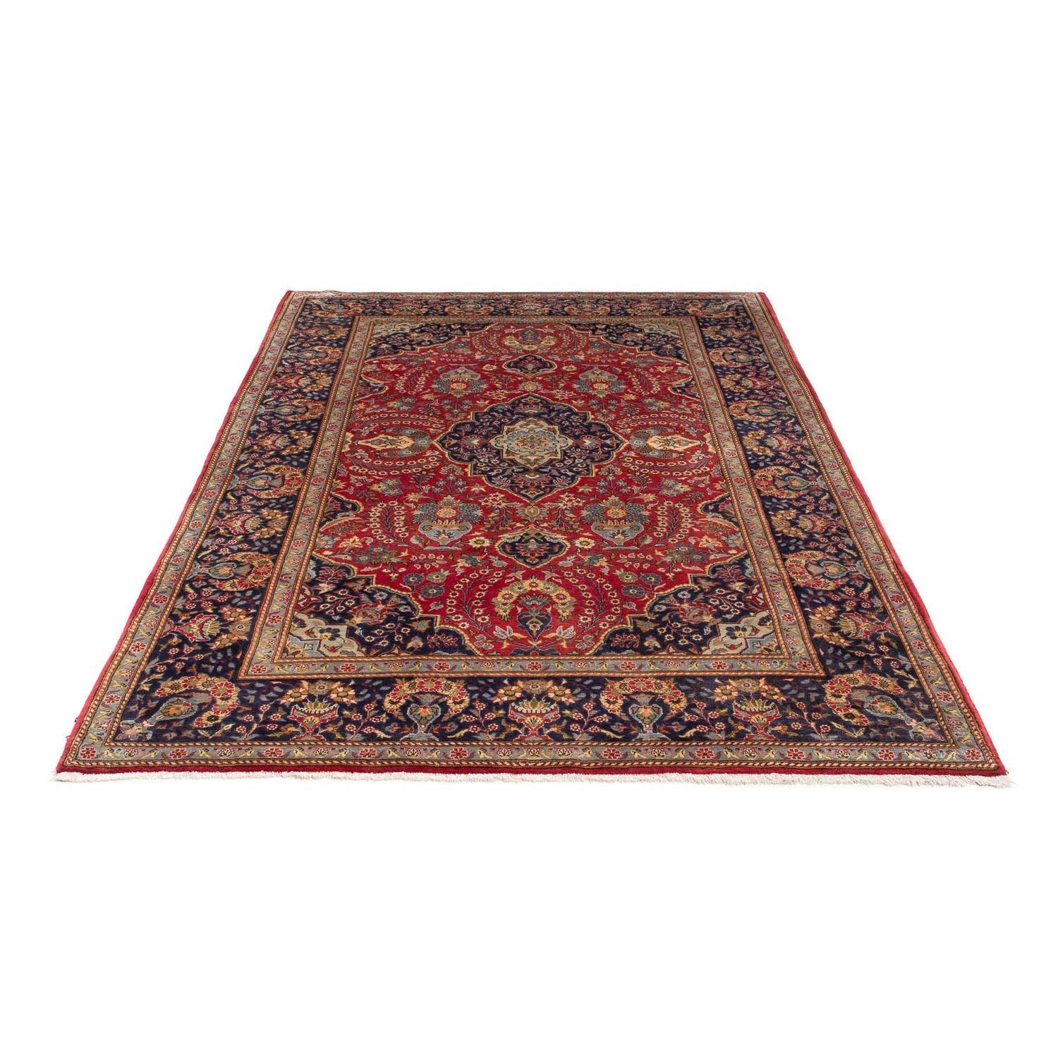 Alfombra persa - Keshan - 237 x 160 cm - rojo