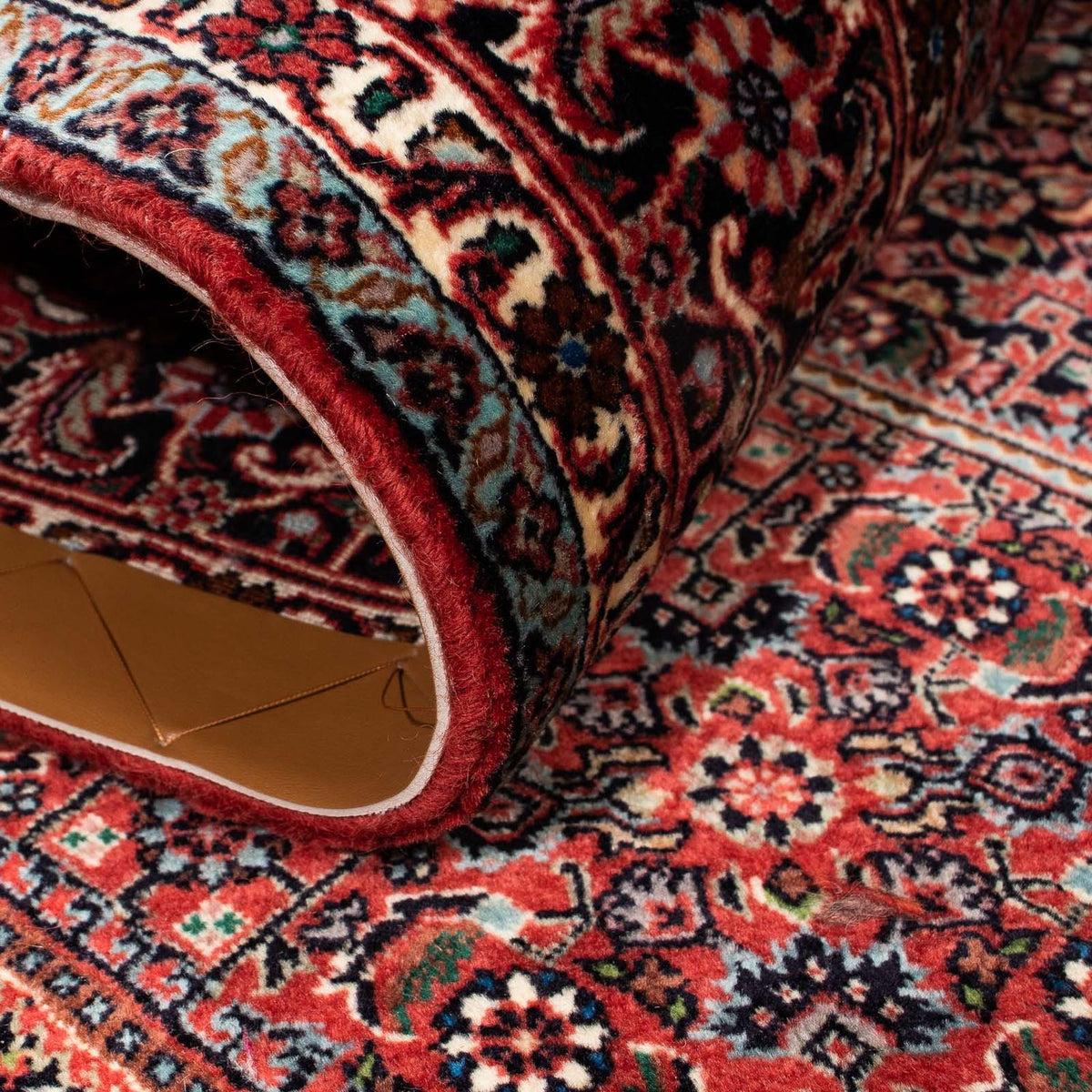 Alfombra persa - Bidjar - 233 x 169 cm - rojo oscuro