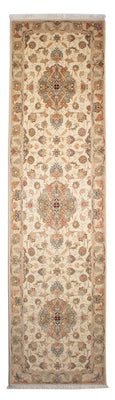 Alfombra de pasillo Alfombra Persa - Tabriz - Real - 330 x 86 cm - beige
