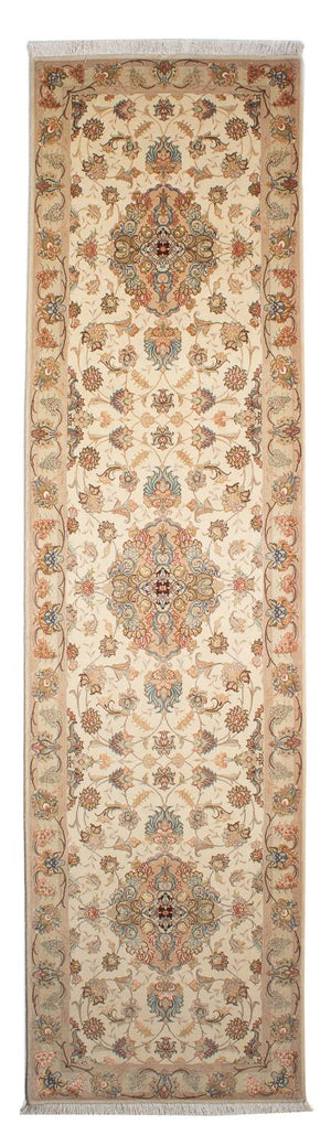 Alfombra de pasillo Alfombra Persa - Tabriz - Real - 330 x 86 cm - beige