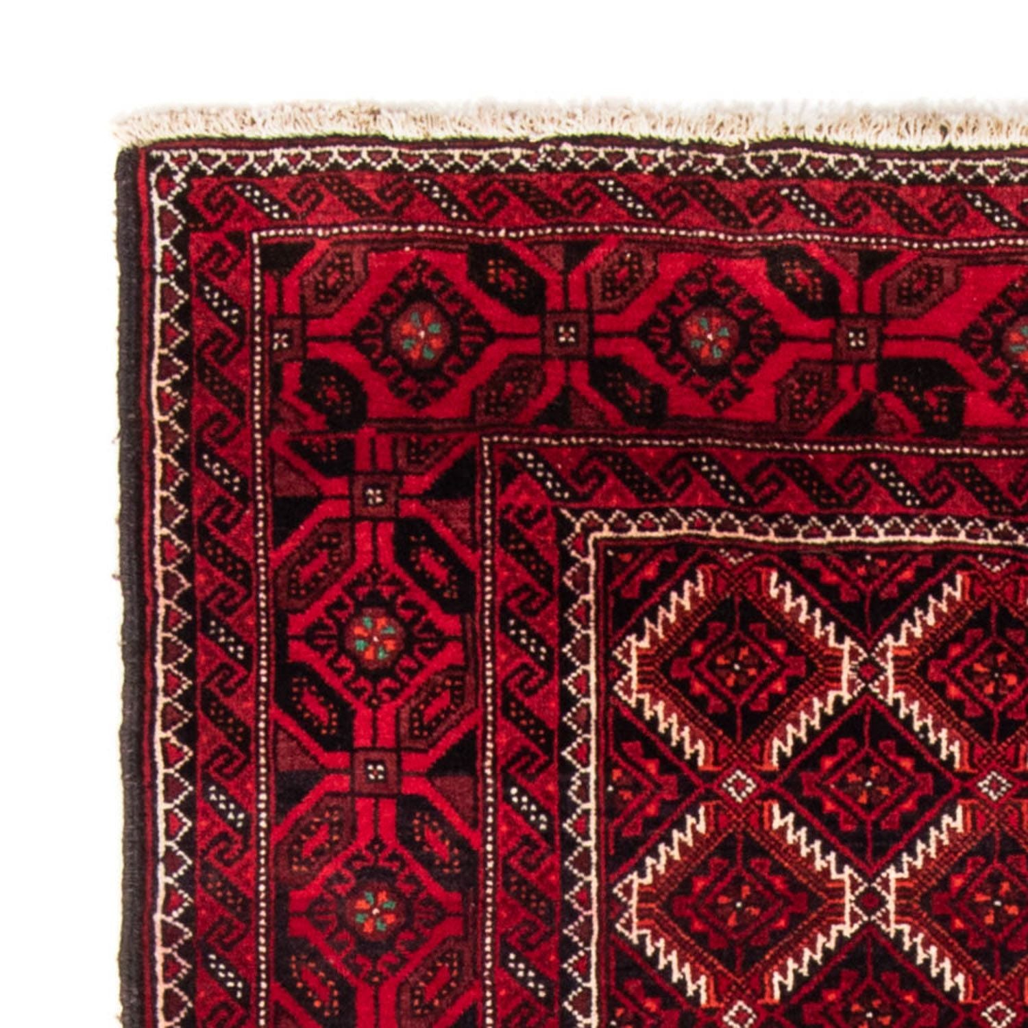 Alfombra de pasillo Alfombra Belutsch - 248 x 117 cm - rojo oscuro