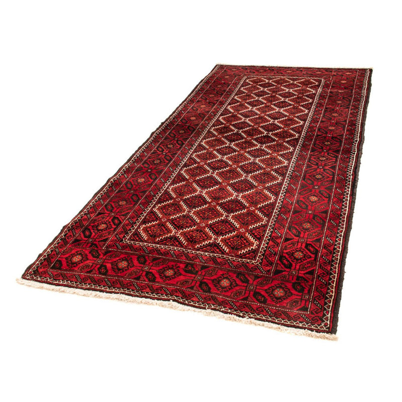 Alfombra de pasillo Alfombra Belutsch - 248 x 117 cm - rojo oscuro