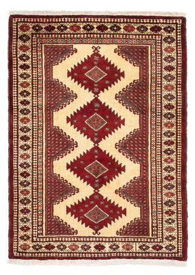 Alfombra Turkaman - 133 x 92 cm - rojo oscuro