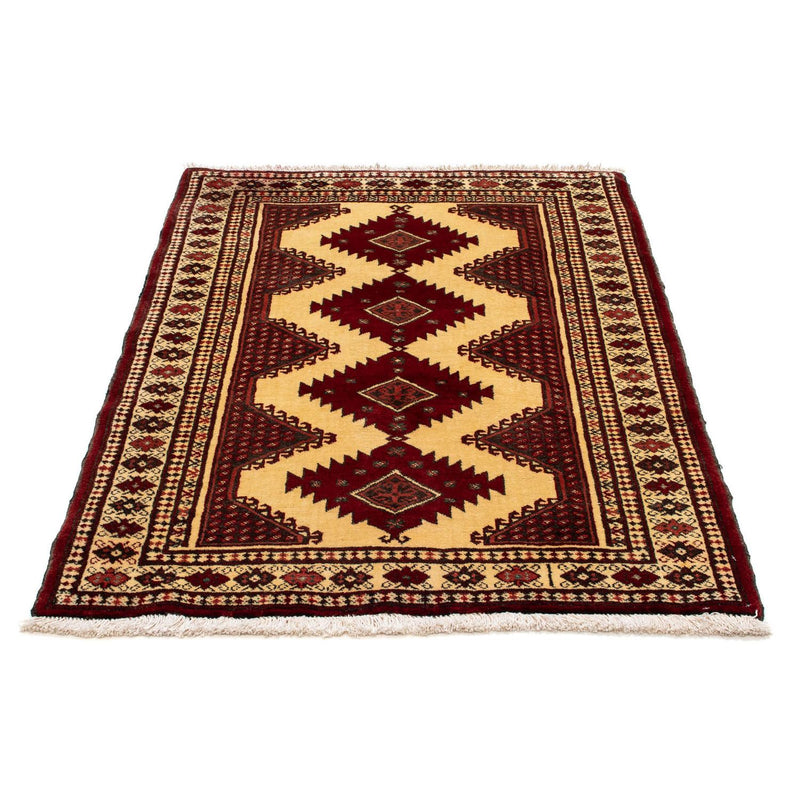 Alfombra Turkaman - 133 x 92 cm - rojo oscuro