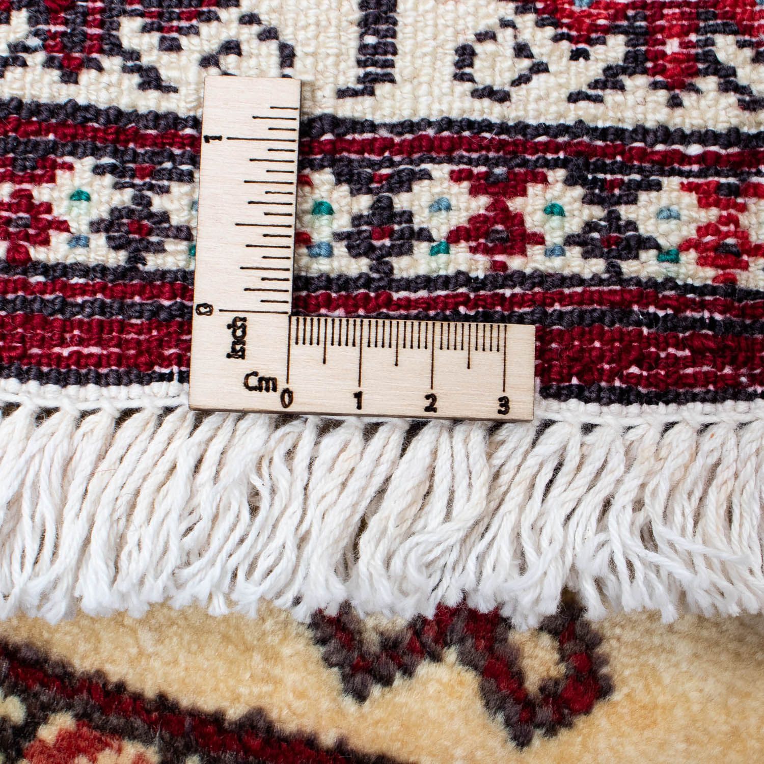 Alfombra Turkaman - 133 x 92 cm - rojo oscuro