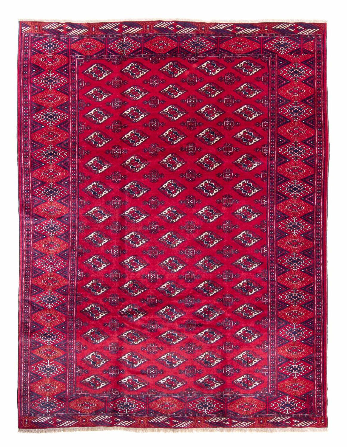 Alfombra Turkaman - 300 x 228 cm - rojo oscuro