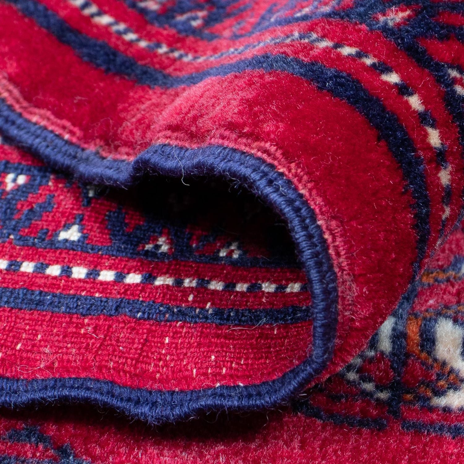 Alfombra Turkaman - 300 x 228 cm - rojo oscuro