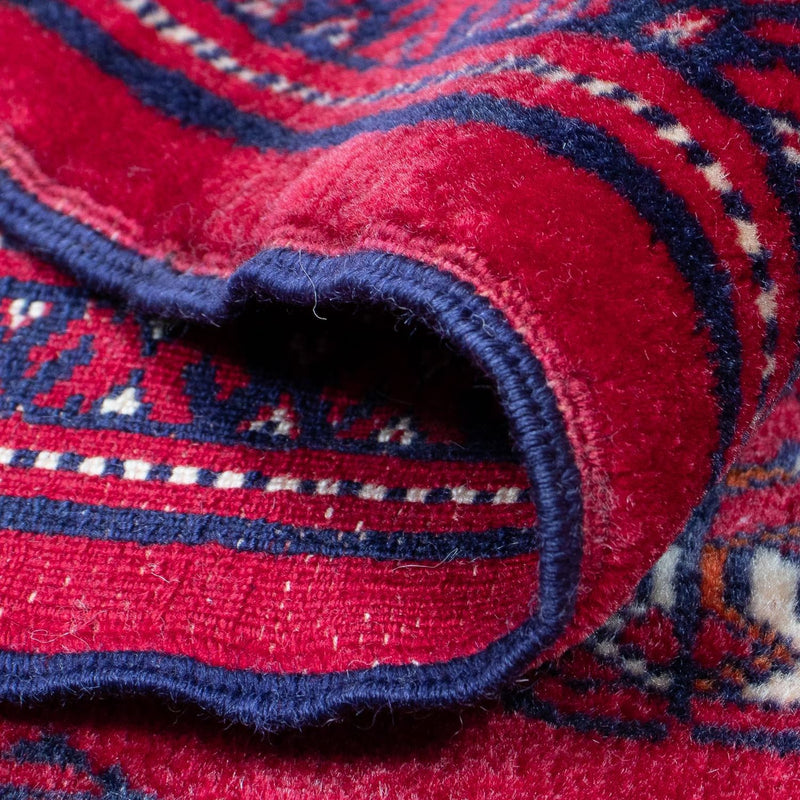 Alfombra Turkaman - 300 x 228 cm - rojo oscuro