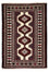Alfombra Turkaman - 135 x 90 cm - rojo oscuro
