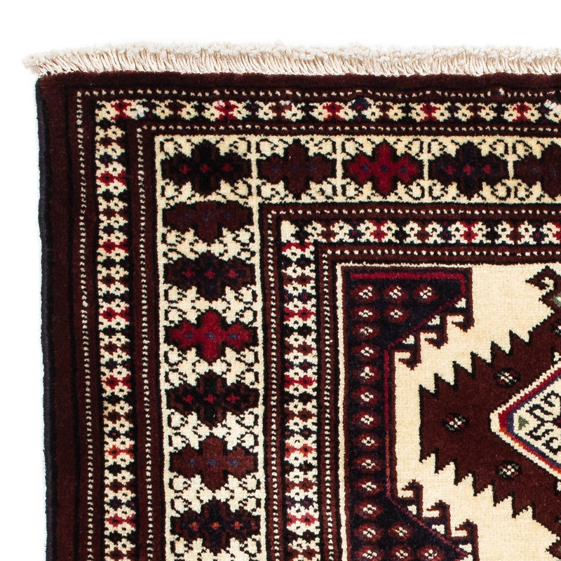 Alfombra Turkaman - 135 x 90 cm - rojo oscuro