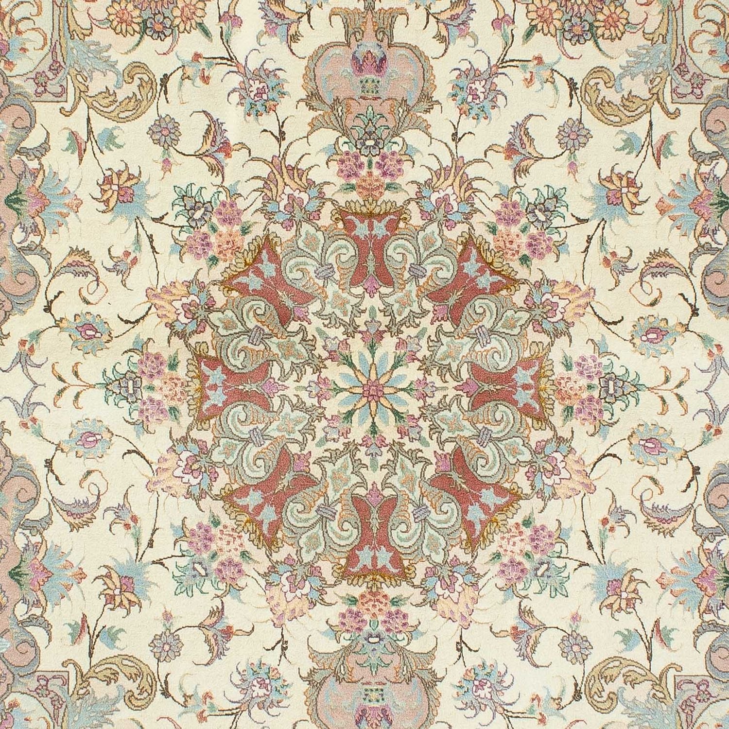 Alfombra Persa - Tabriz - Real - 203 x 151 cm - beige
