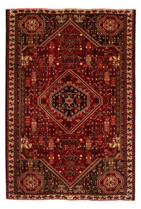 Alfombra persa - Nómada - 289 x 196 cm - rojo oscuro