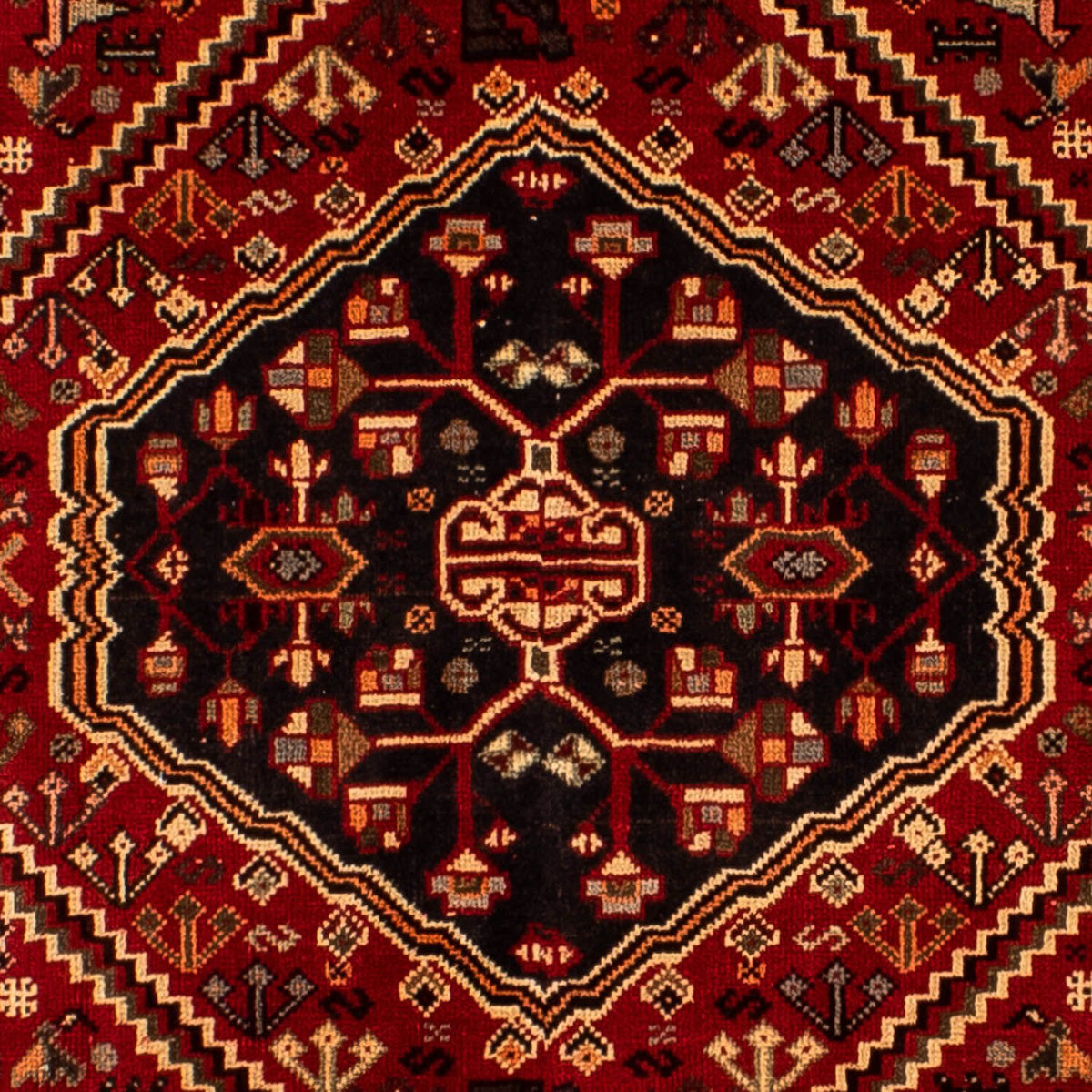 Alfombra persa - Nómada - 289 x 196 cm - rojo oscuro