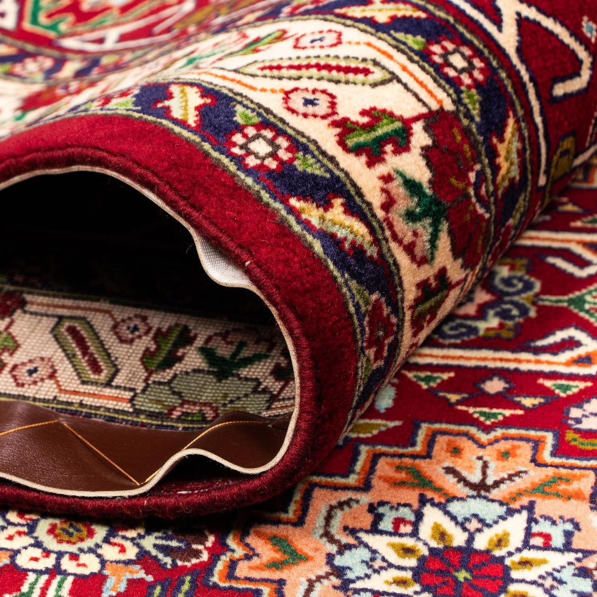 Alfombra Persa - Tabriz - Real - 404 x 300 cm - rojo oscuro