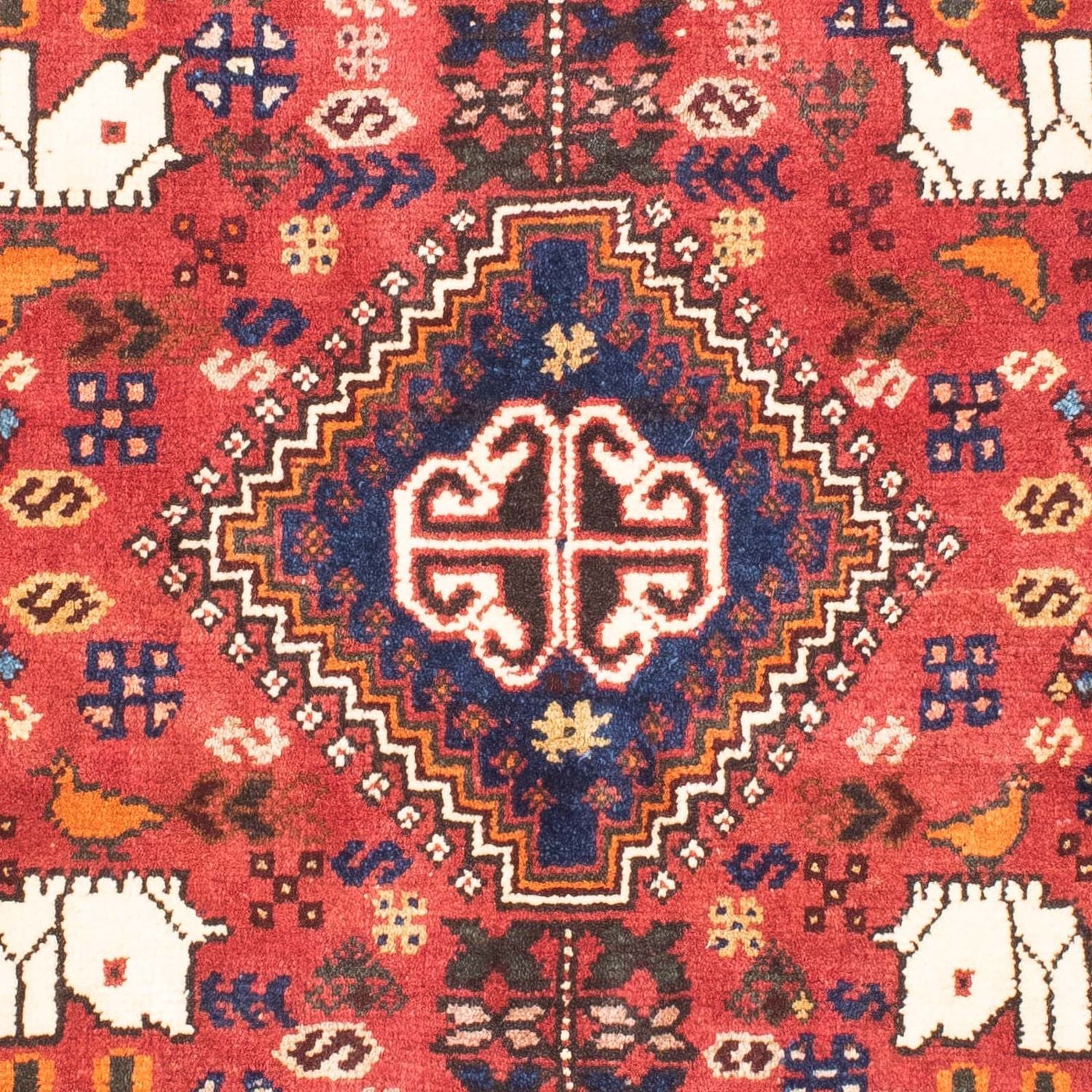 Alfombra persa - Nómada - 140 x 97 cm - rojo