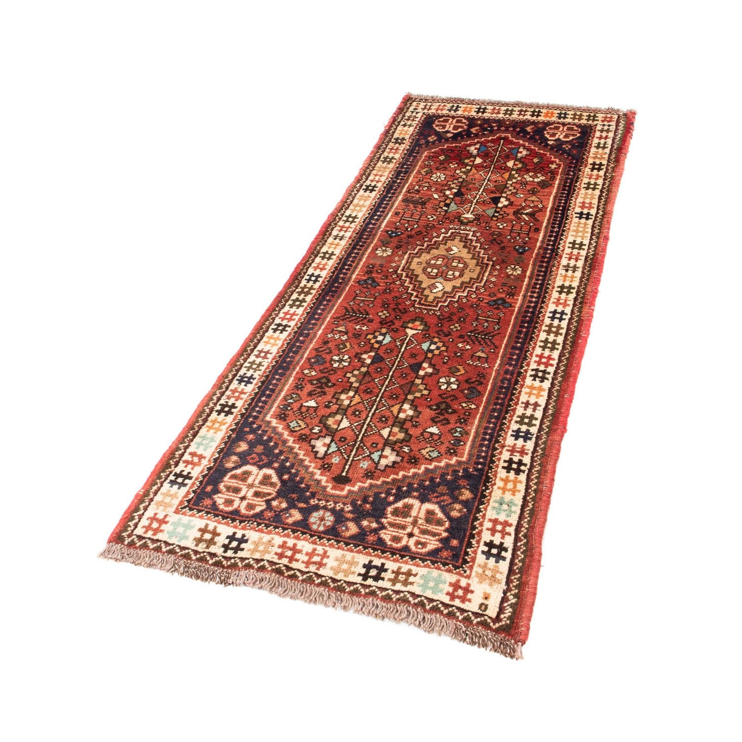 Alfombra de pasillo Alfombra persa - Nómada - 175 x 67 cm - marrón