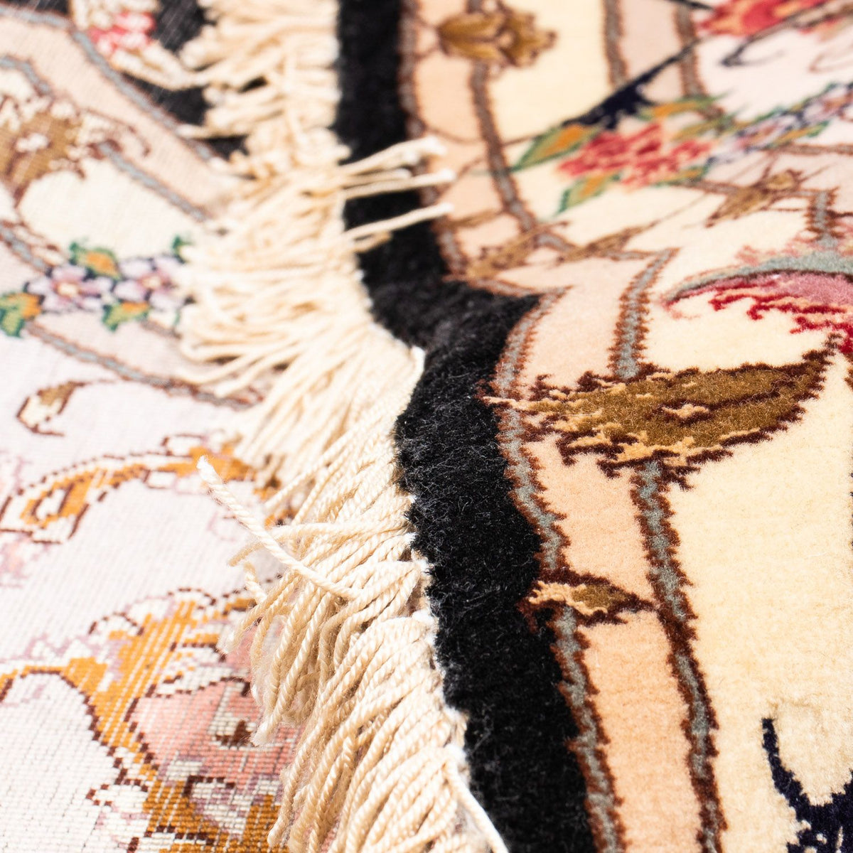 Alfombra Persa - Tabriz - Real redondo  - 208 x 208 cm - azul oscuro