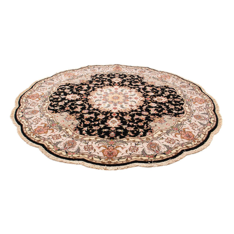 Alfombra Persa - Tabriz - Real redondo  - 208 x 208 cm - azul oscuro