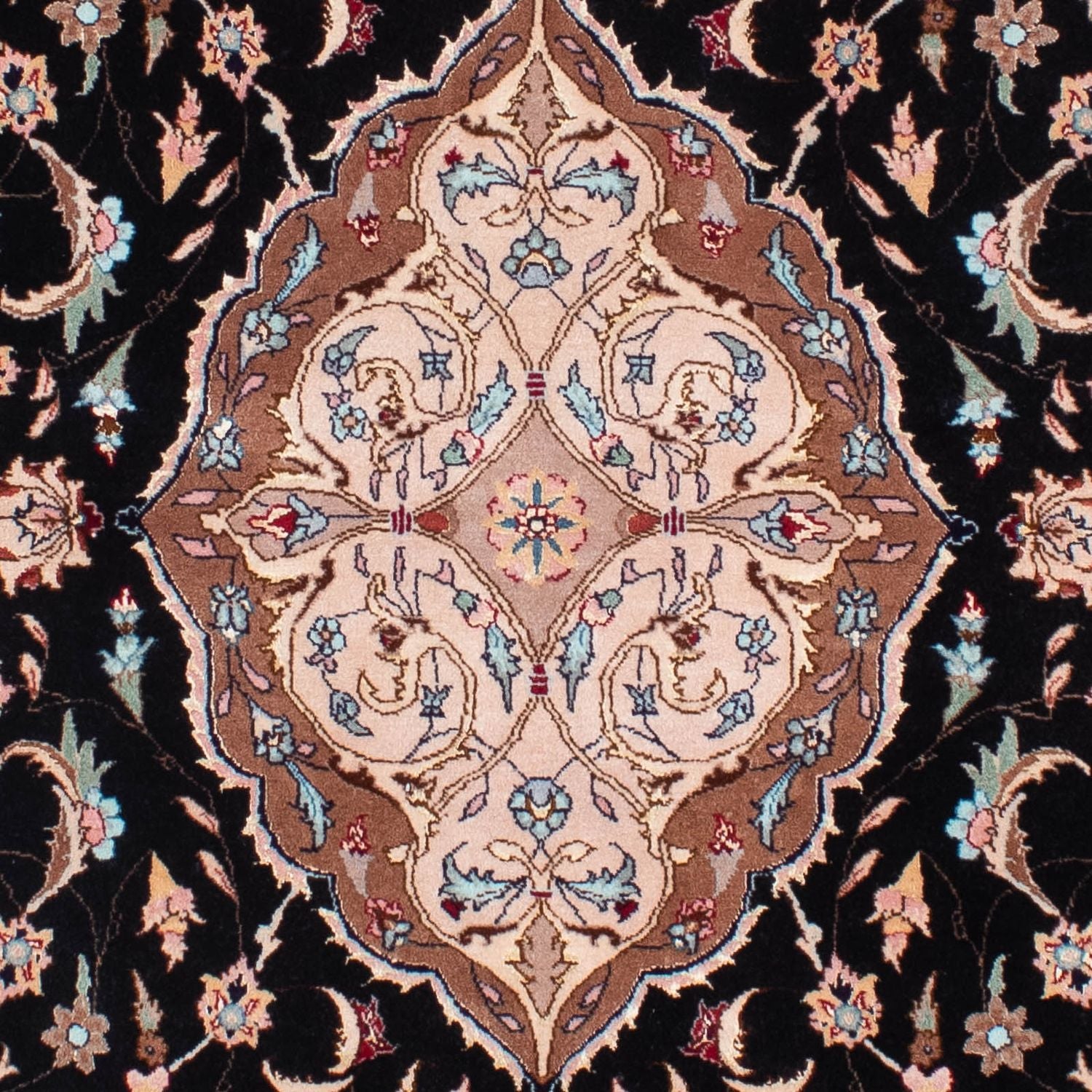 Alfombra Persa - Tabriz - Real - 201 x 155 cm - azul oscuro