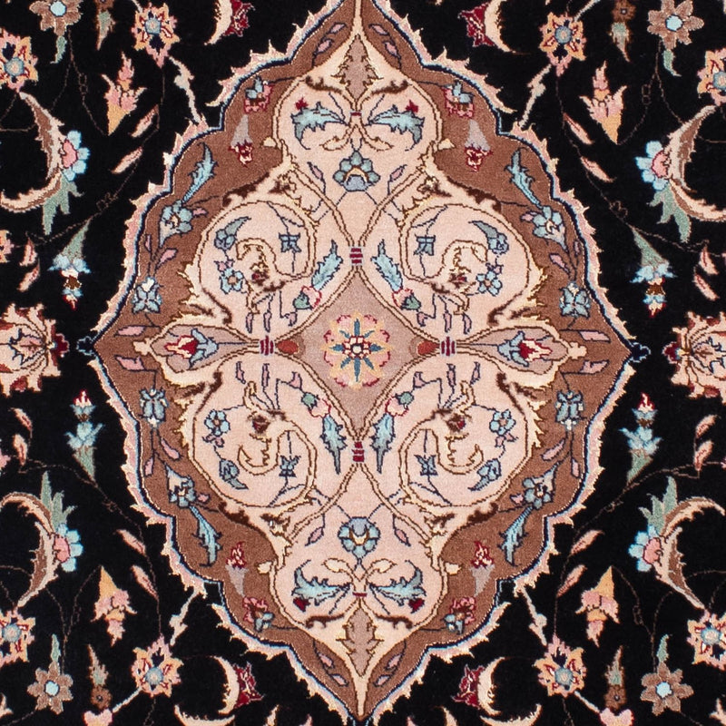 Alfombra Persa - Tabriz - Real - 201 x 155 cm - azul oscuro