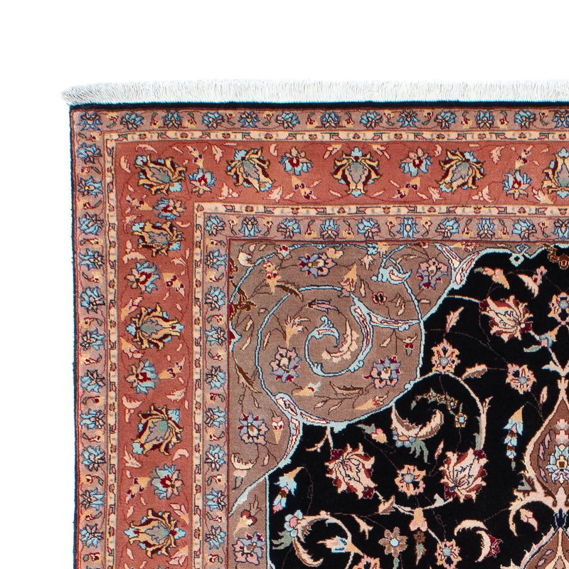 Alfombra Persa - Tabriz - Real - 201 x 155 cm - azul oscuro