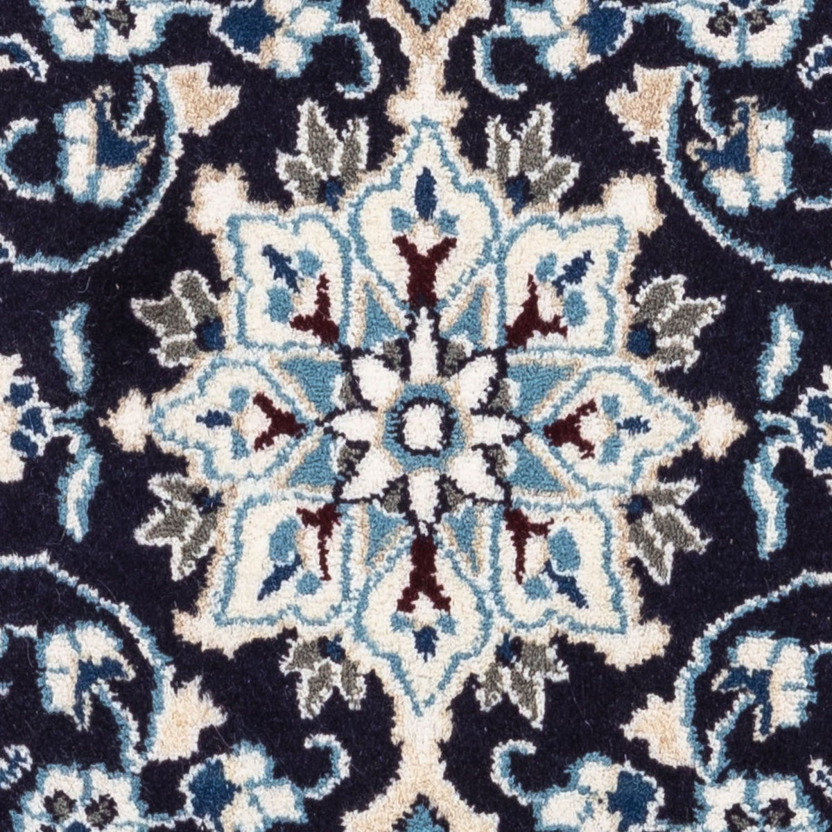 Alfombra persa - Nain - 94 x 58 cm - azul oscuro