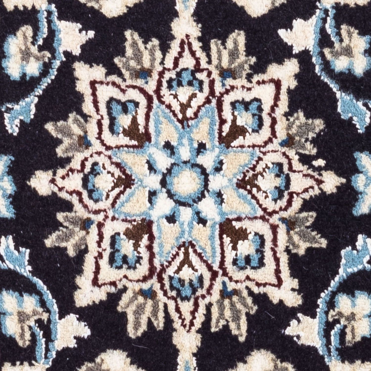 Alfombra persa - Nain - 101 x 57 cm - azul oscuro