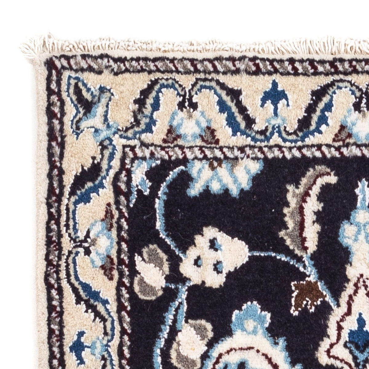 Alfombra persa - Nain - 101 x 57 cm - azul oscuro