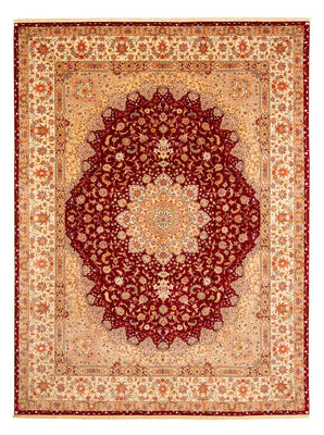 Alfombra Persa - Tabriz - Real - 400 x 300 cm - rojo oscuro