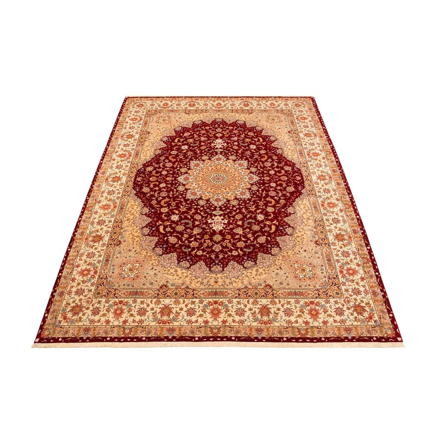 Alfombra Persa - Tabriz - Real - 400 x 300 cm - rojo oscuro