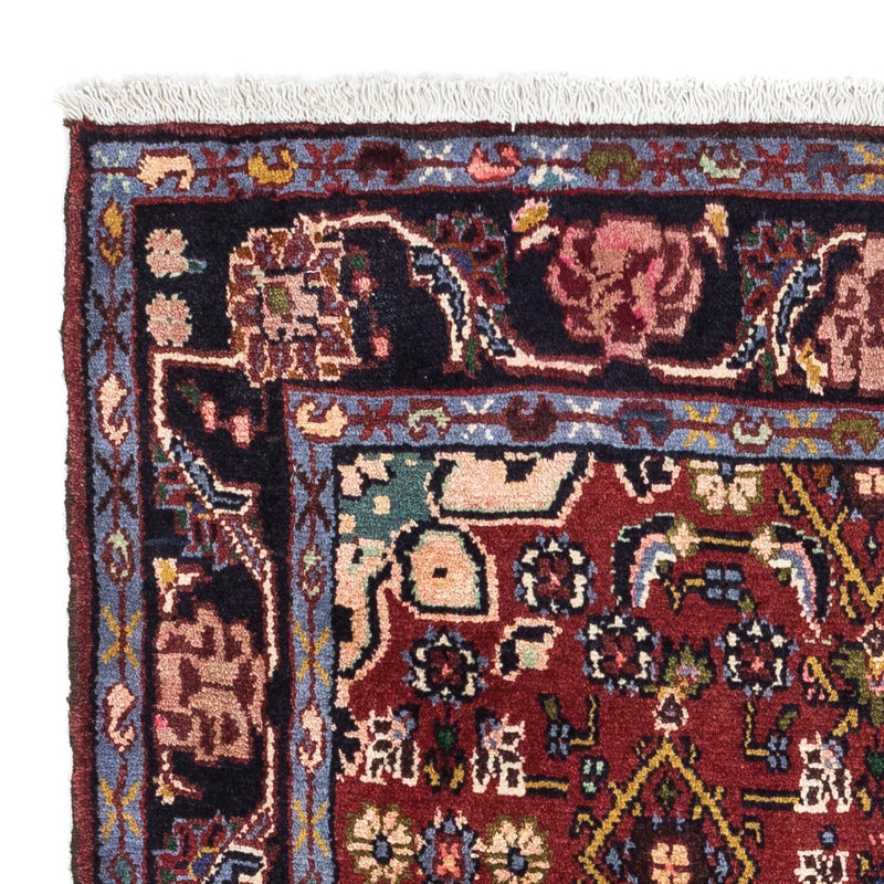 Alfombra persa - Nómada - 130 x 83 cm - rojo oscuro