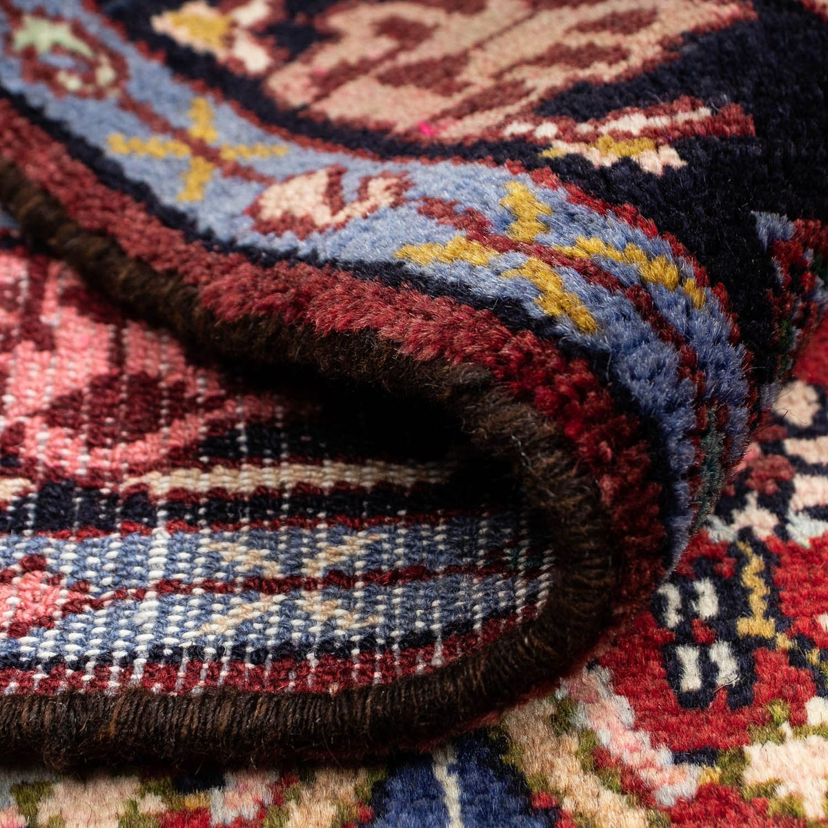 Alfombra persa - Nómada - 130 x 83 cm - rojo oscuro