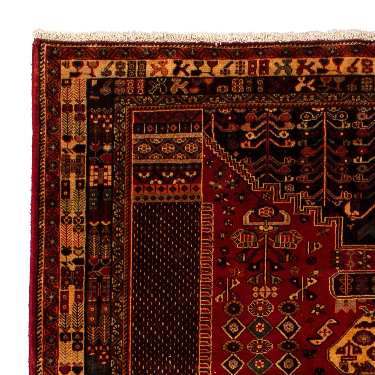 Alfombra persa - Nómada - 291 x 196 cm - rojo oscuro