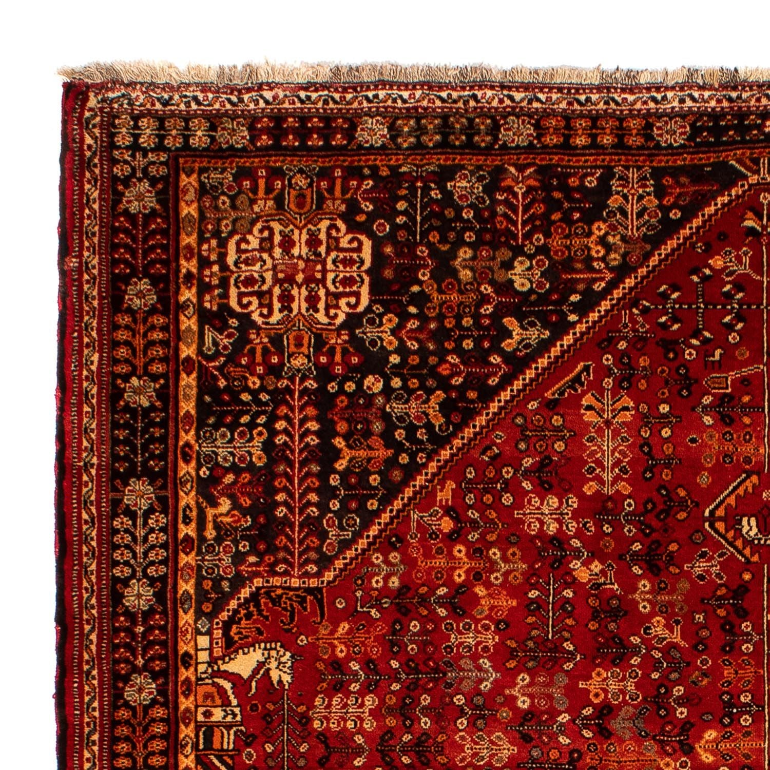 Alfombra persa - Nómada - 288 x 203 cm - rojo oscuro