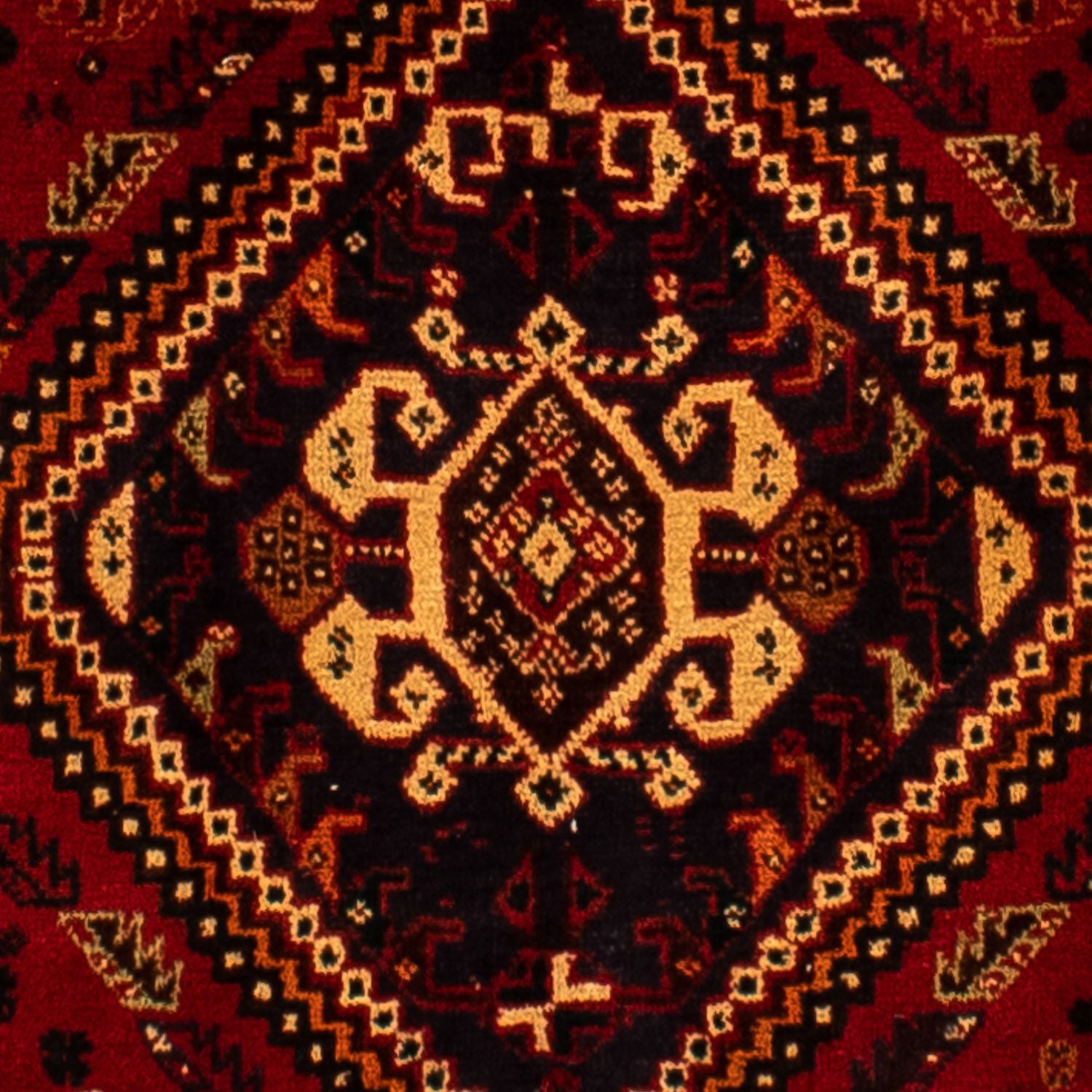 Alfombra persa - Nómada - 294 x 190 cm - rojo oscuro