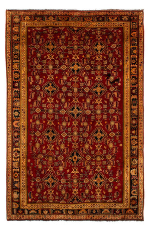 Alfombra persa - Nómada - 296 x 190 cm - rojo oscuro