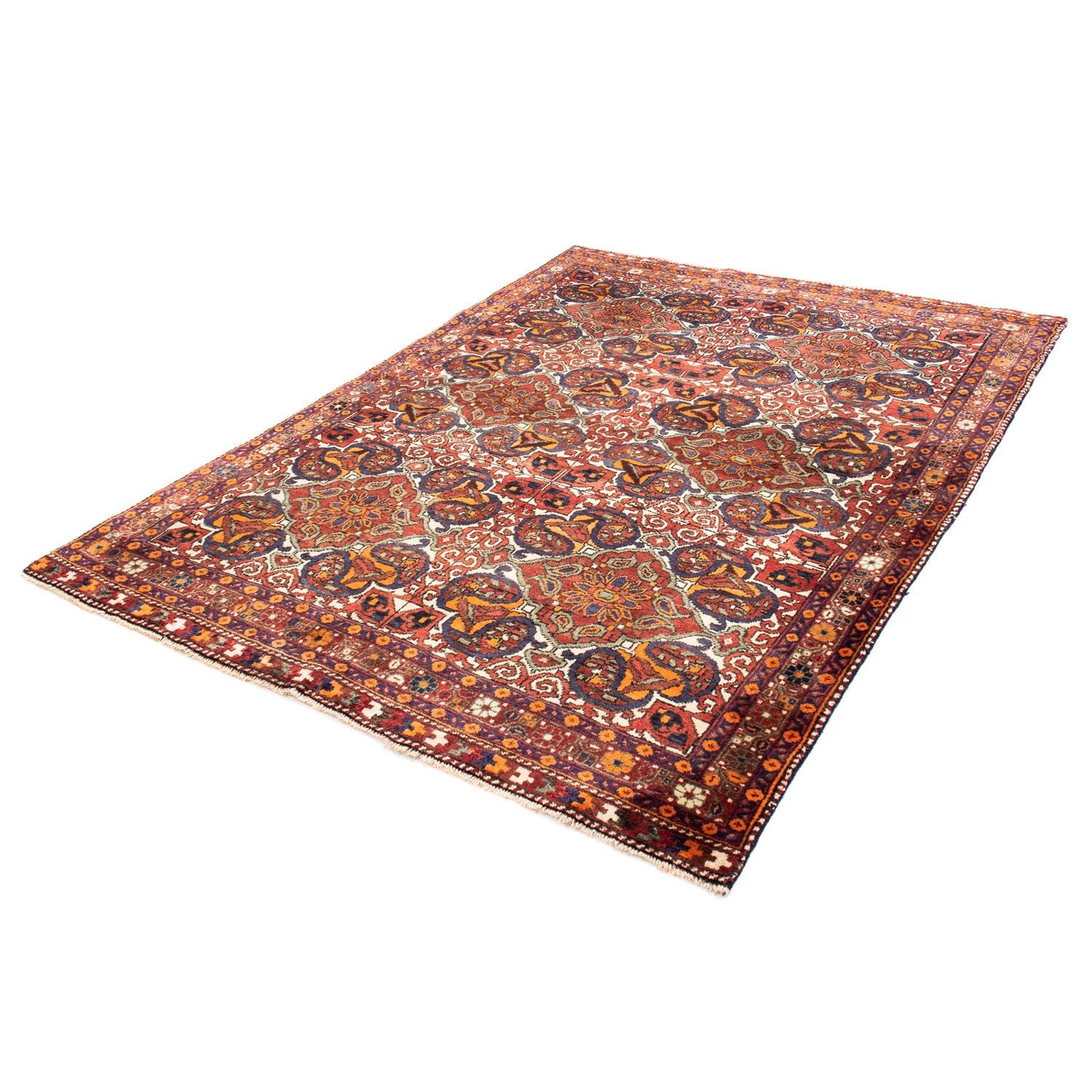 Alfombra persa - Nómada - 198 x 150 cm - multicolor