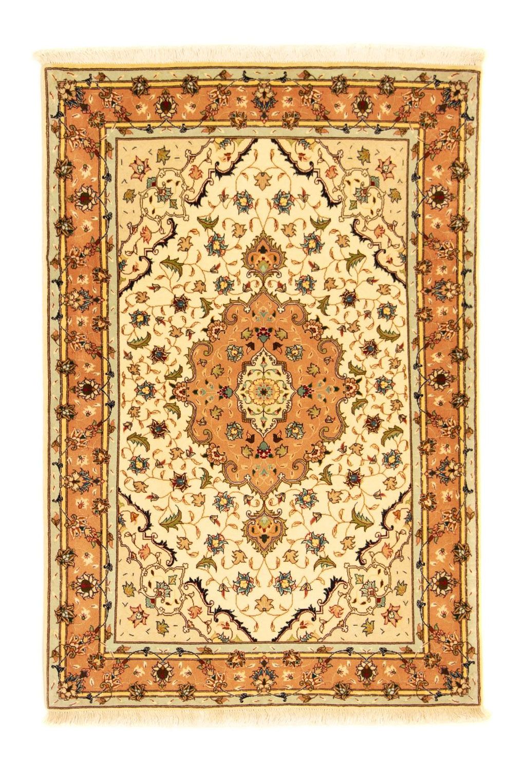 Alfombra Persa - Tabriz - Real - 150 x 100 cm - beige