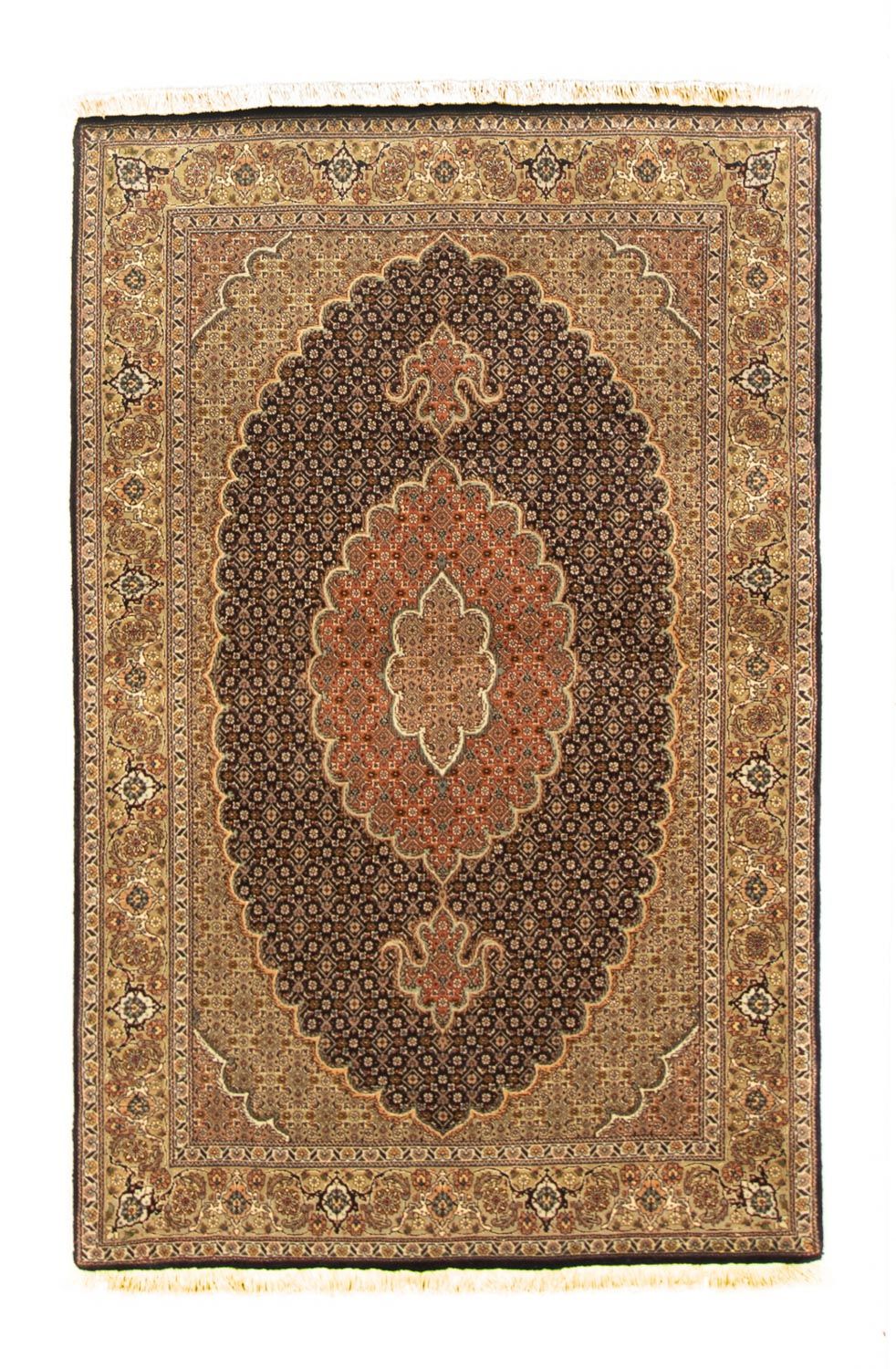 Alfombra persa - Tabriz - 157 x 103 cm - negro