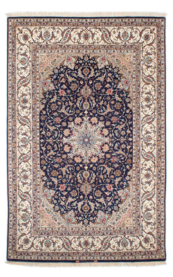 Alfombra Persa - Isfahan - Prima - 243 x 156 cm - azul oscuro