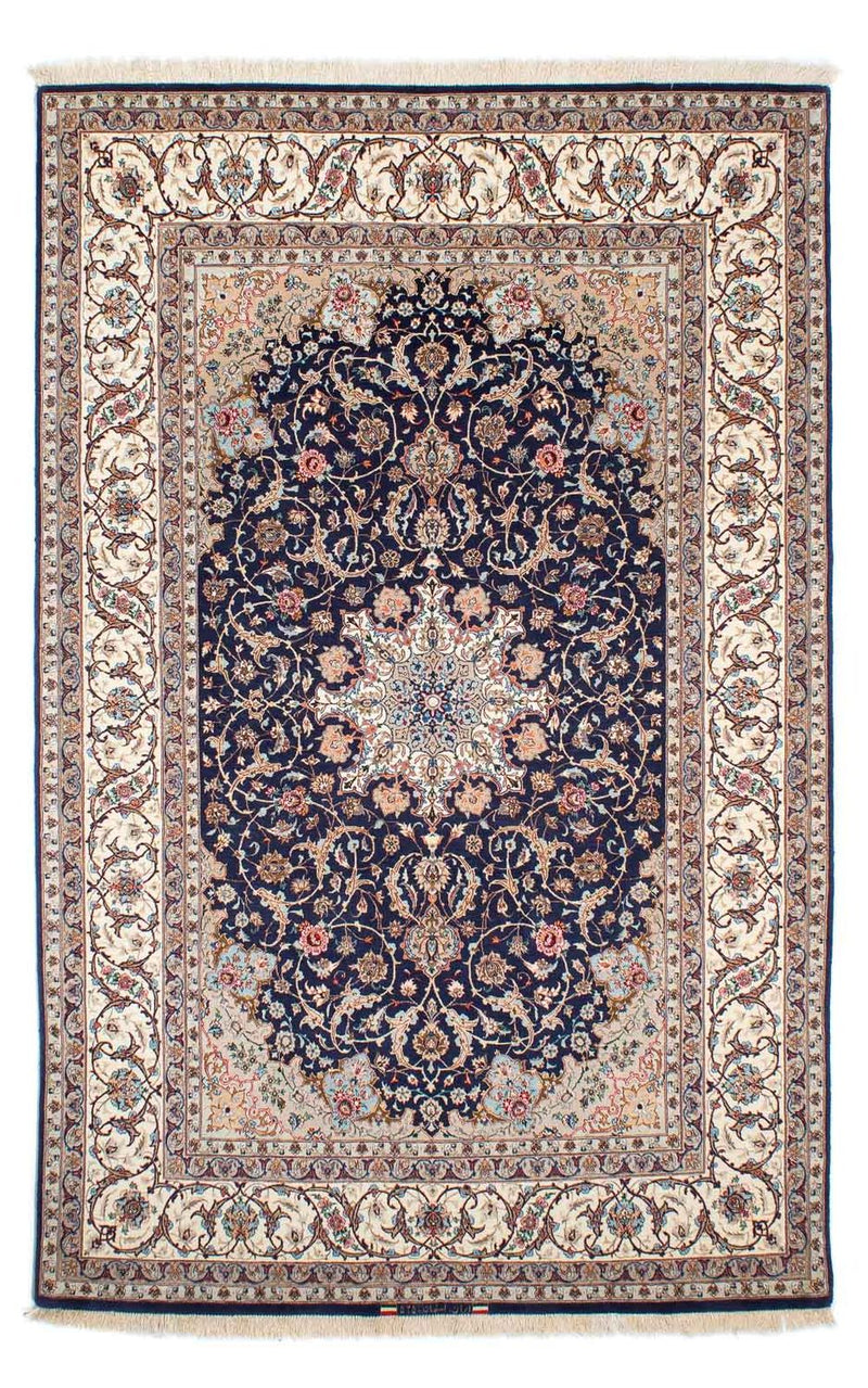 Alfombra Persa - Isfahan - Prima - 243 x 156 cm - azul oscuro