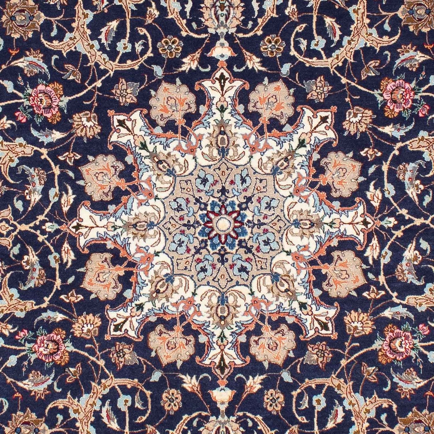 Alfombra Persa - Isfahan - Prima - 243 x 156 cm - azul oscuro