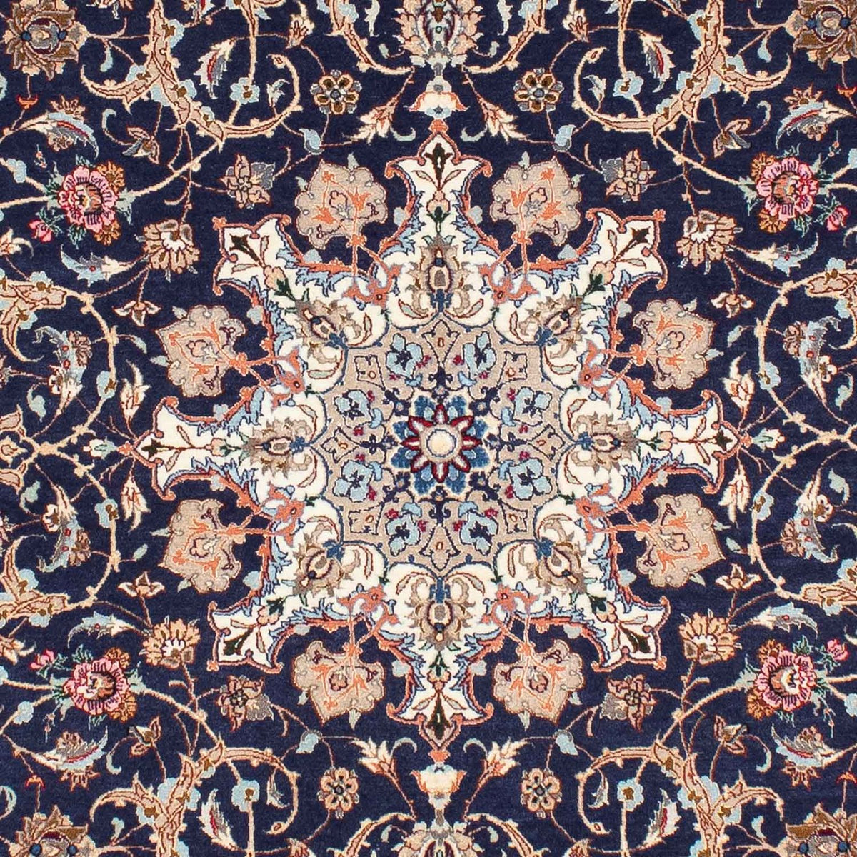 Alfombra Persa - Isfahan - Prima - 243 x 156 cm - azul oscuro
