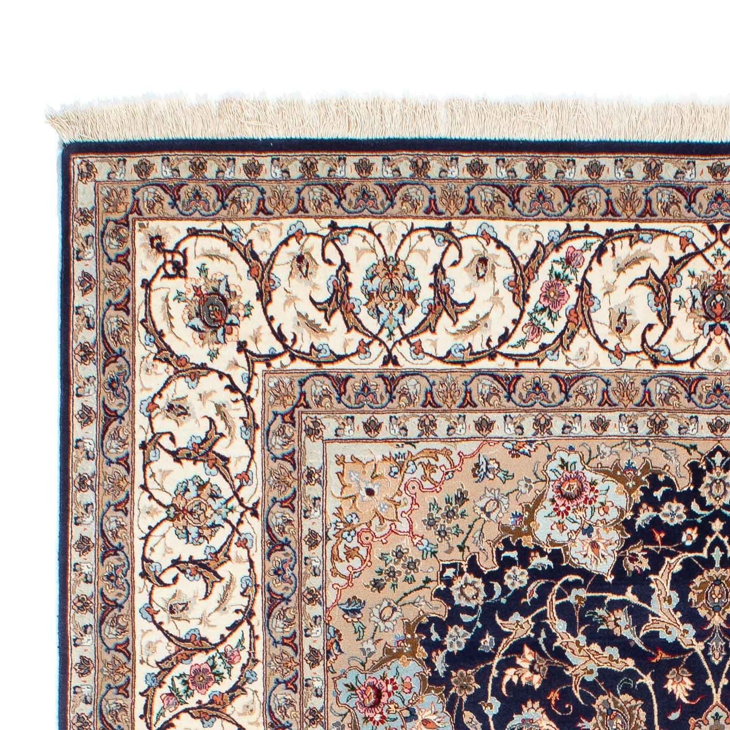 Alfombra Persa - Isfahan - Prima - 243 x 156 cm - azul oscuro