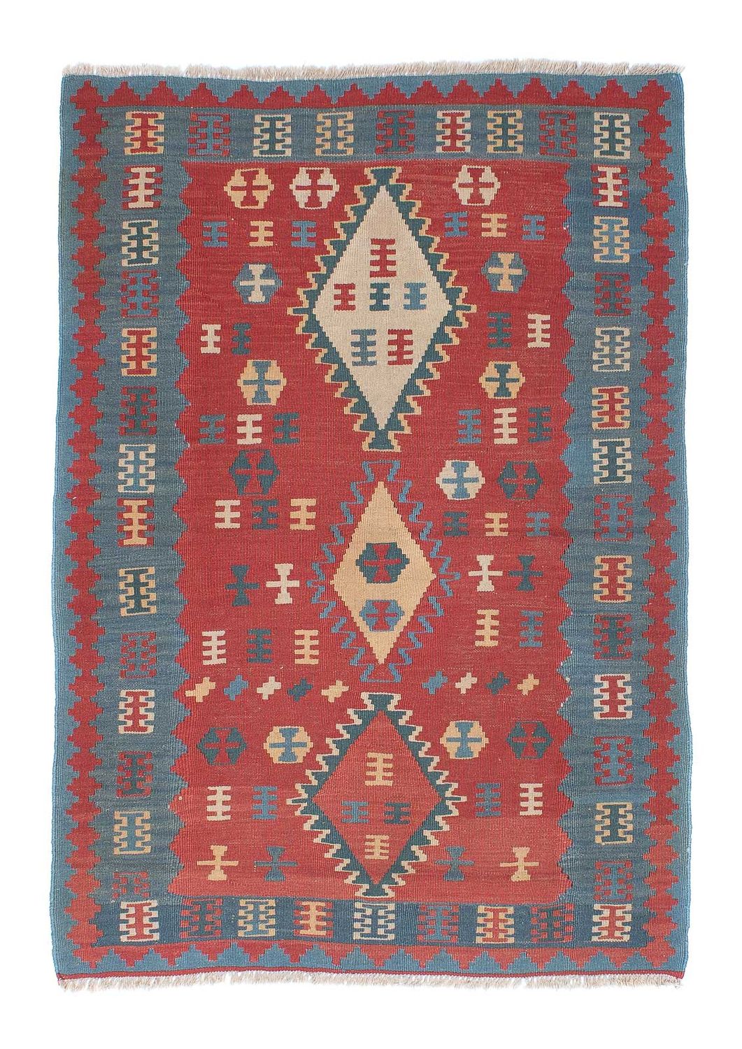 Alfombra Kelim - Oriental - 168 x 113 cm - rojo oscuro