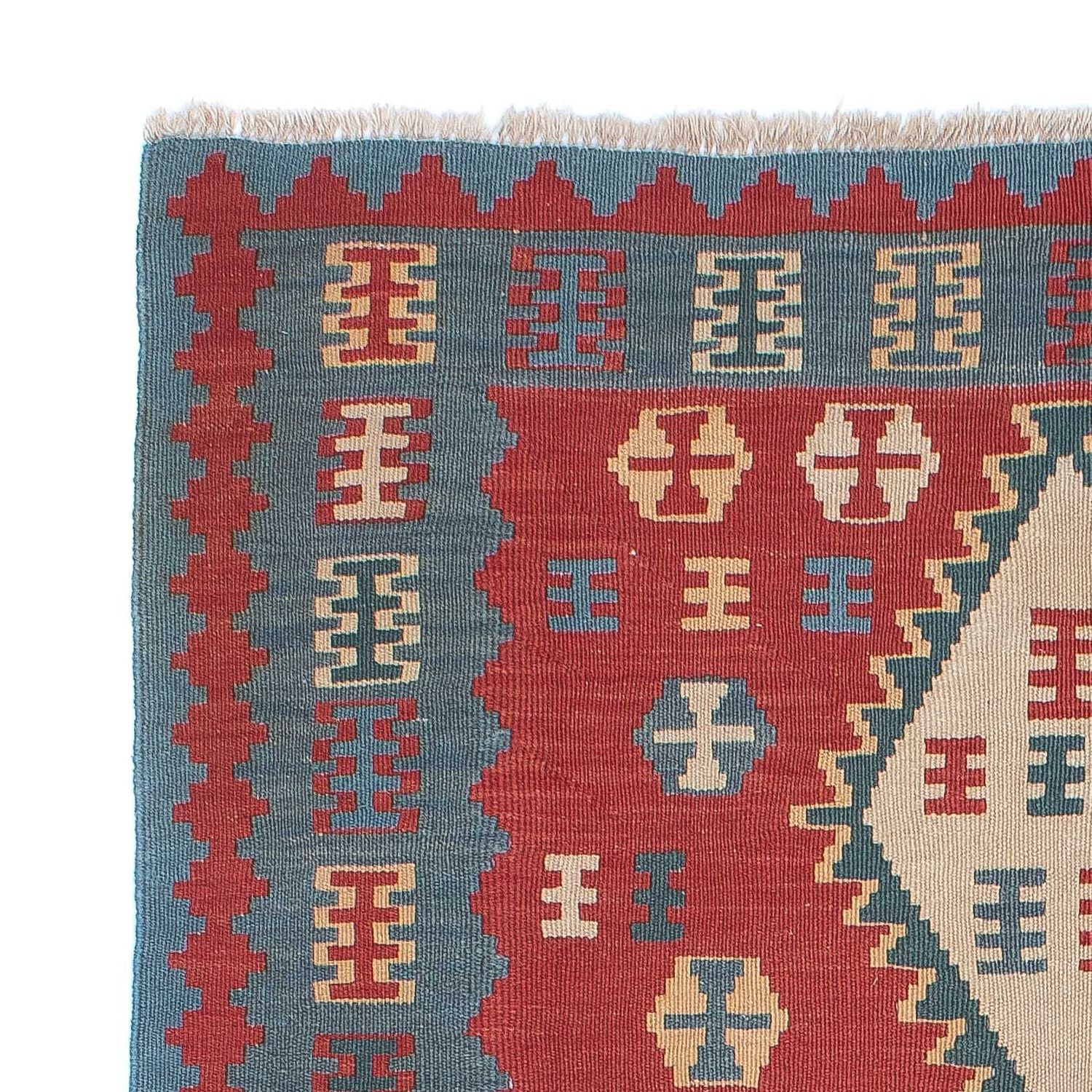 Alfombra Kelim - Oriental - 168 x 113 cm - rojo oscuro