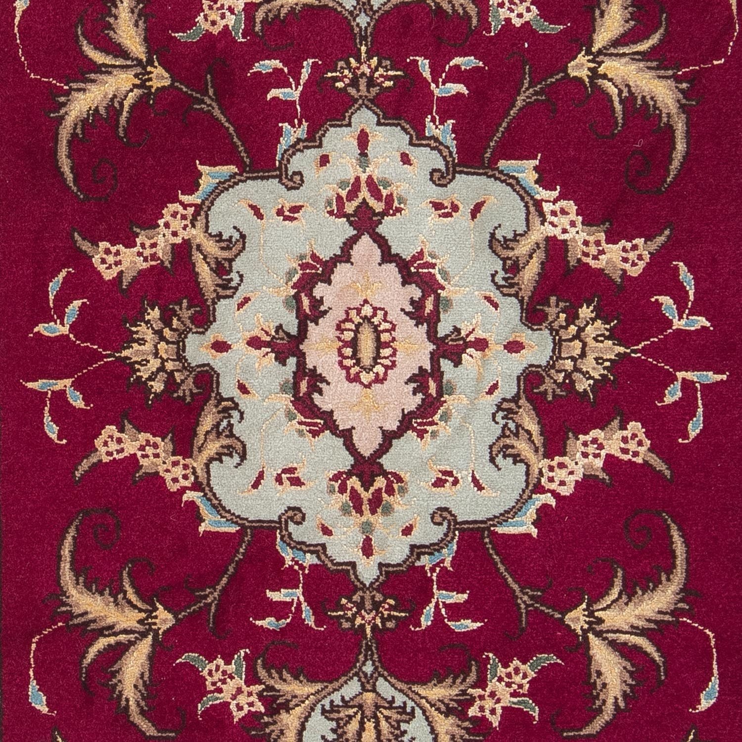 Alfombra Persa - Tabriz - Real - 87 x 60 cm - rojo oscuro