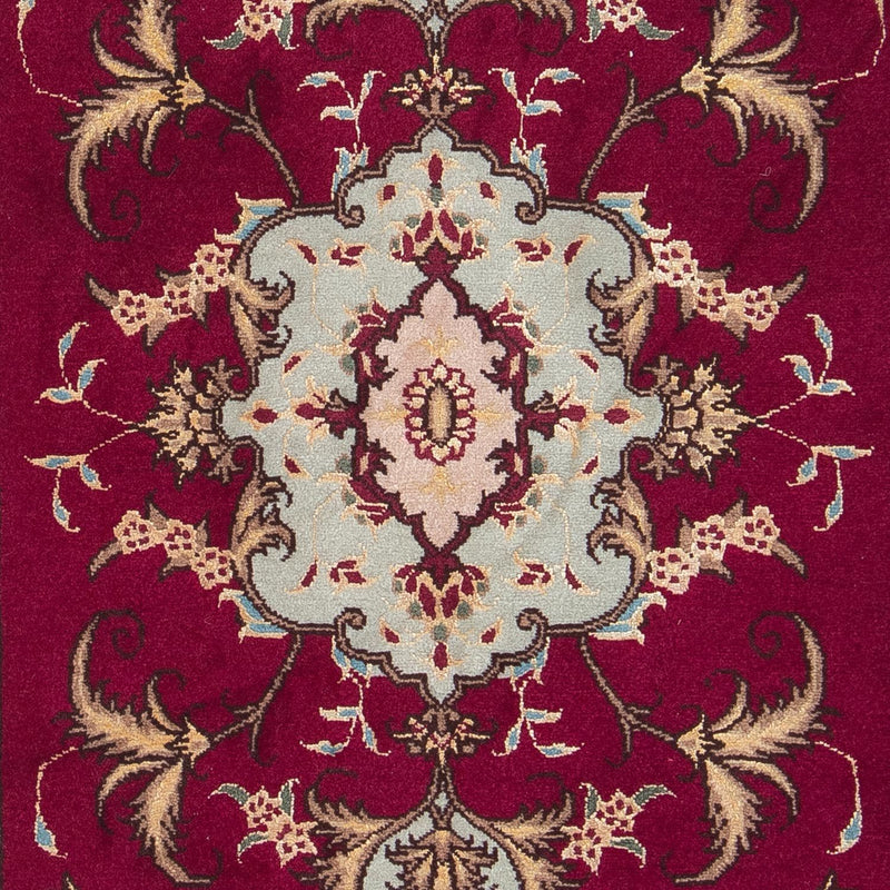 Alfombra Persa - Tabriz - Real - 87 x 60 cm - rojo oscuro