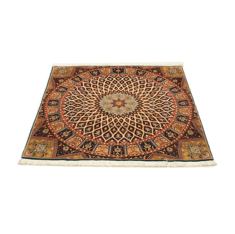Alfombra Persa - Tabriz - Real cuadrado  - 100 x 100 cm - multicolor