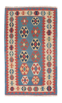 Alfombra Kelim - Oriental - 179 x 108 cm - azul